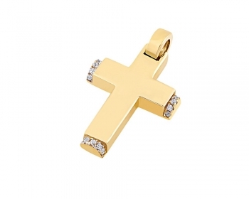 Χρυσός γυναικείος σταυρός Κ14, T01719