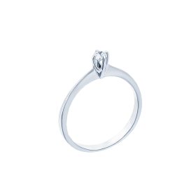 "Eternity Premium 002" - Inel de logodna din aur alb de 18K cu diamant