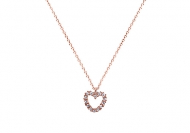 "Lucky Heart" gold necklace
