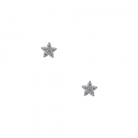 "White Star" cercei din aur de 14K