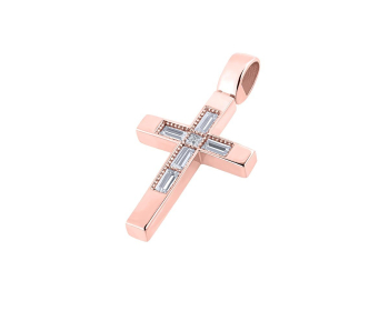 Gold women's cross, T00722