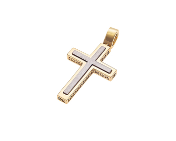 Χρυσός ανδρικός σταυρός Κ14, H252
