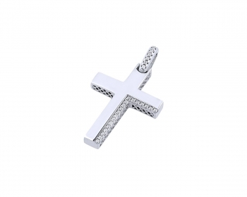 Gold women's cross Κ14, T00319