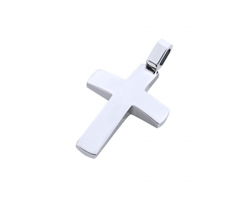 White gold K14 men's cross, T03719