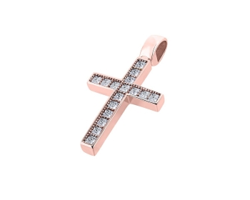 Gold women's cross, T00622