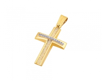 Gold women's cross, T04219